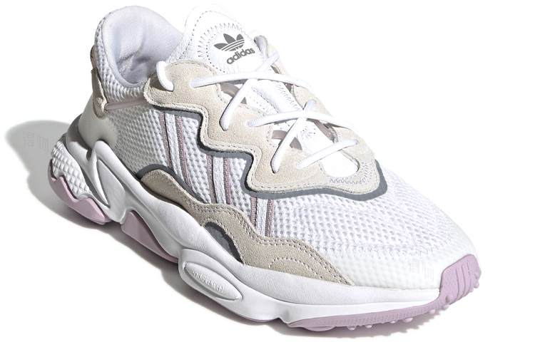 Женские кроссовки adidas originals Ozweego (бело-серо-розовые) — Белыйсерыйрозовый — фото 3