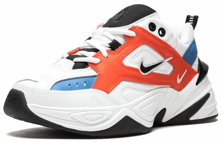 Женские кроссовки Nike M2K Tekno Team Orange (бело-оранжевые) — фото 2