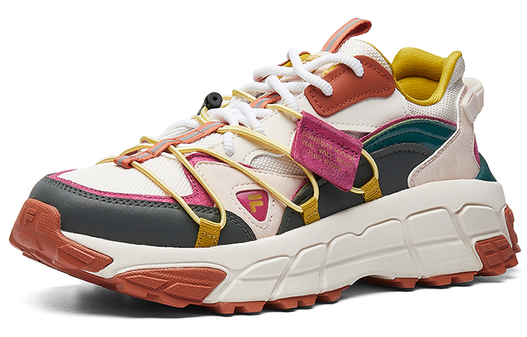Женские кроссовки Fila FUSION Skyrunner (розово-серо-коричневые) — Розовый / серый / коричневый — фото 2