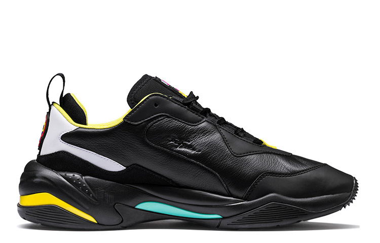 Кроссовки PUMA Thunder Bradley Theodord (черные с розовым и желтым) — Чёрный — фото 2