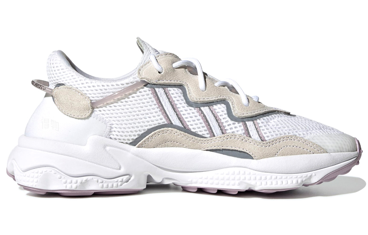 Женские кроссовки adidas originals Ozweego (бело-серо-розовые) — Белыйсерыйрозовый — фото 2