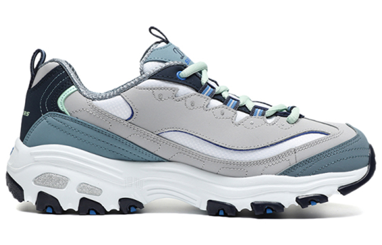 Женские кроссовки Skechers D'LITES 1.0 (серо-синий) — фото 2