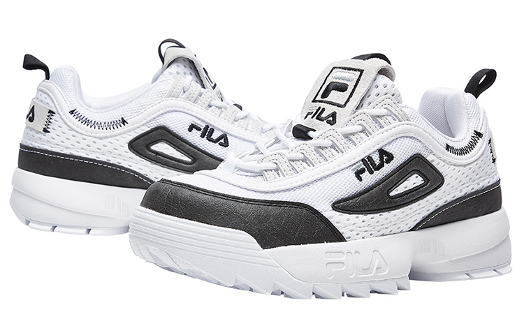 Женские кроссовки Fila FUSION (черно-белые) — фото 4