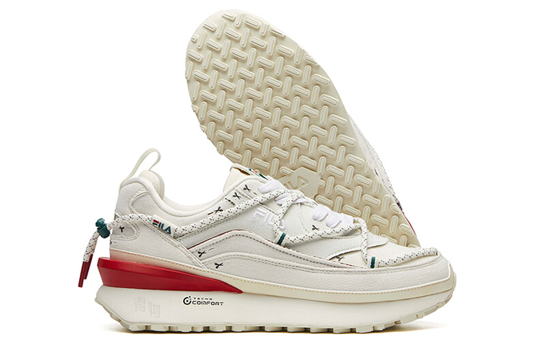 Женские кроссовки Fila FUSION Jogger DX XMas (серо-красно-зеленый) — фото 4