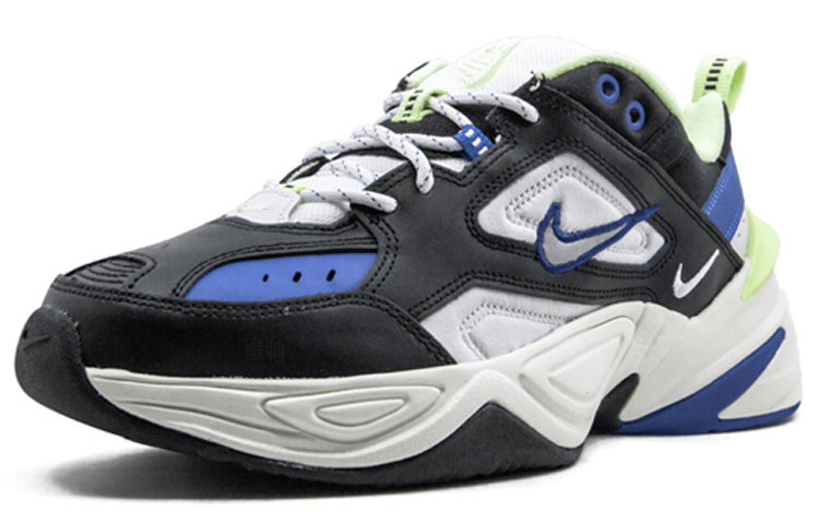 Кроссовки Nike M2K Tekno "VOLT" (сине-черные) — фото 2