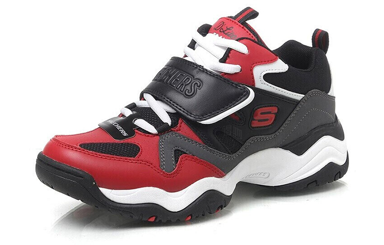 Женские кроссовки Skechers D'Lites Train (красно-черные) — фото 2