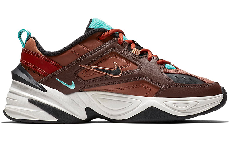 Женские кроссовки Nike M2K Tekno (темно-красный) — фото 2