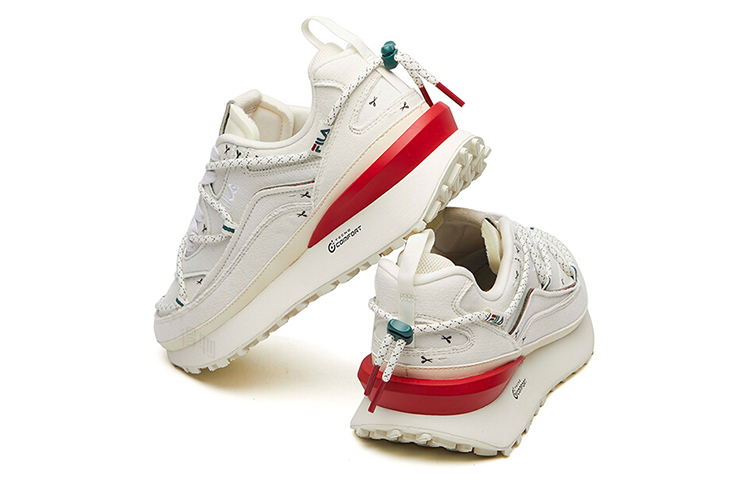 Женские кроссовки Fila FUSION Jogger DX XMas (серо-красно-зеленый) — фото 3