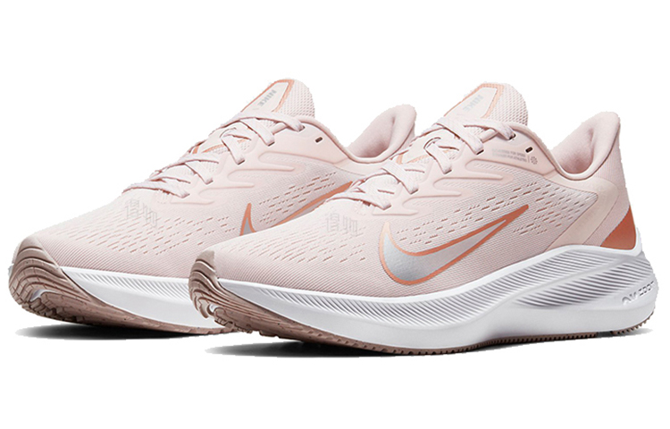 Женские кроссовки Nike Zoom Winflo 7 (розово-красные) — Розовыйкрасный — фото 2
