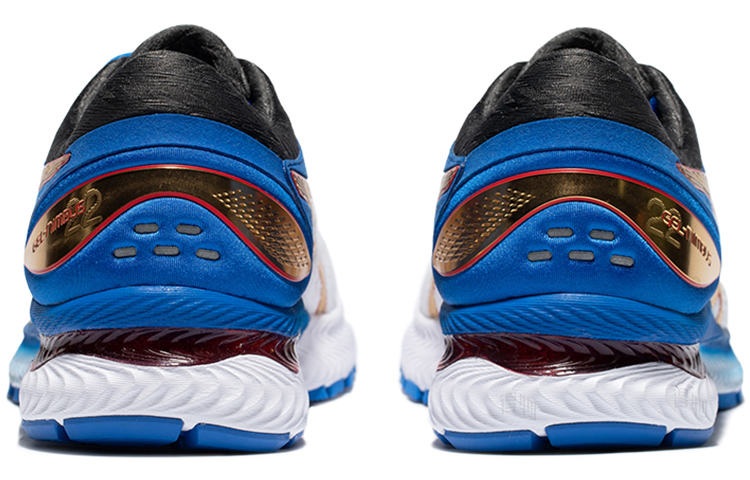 Мужские кроссовки ASICS GEL-Nimbus 22 (бело-синие) — Белыйсиний — фото 4