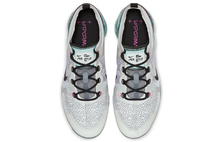 Мужские кроссовки Nike VaporMax 2019 Aurora Green (серые с зеленым) — 铂金色 — фото 4
