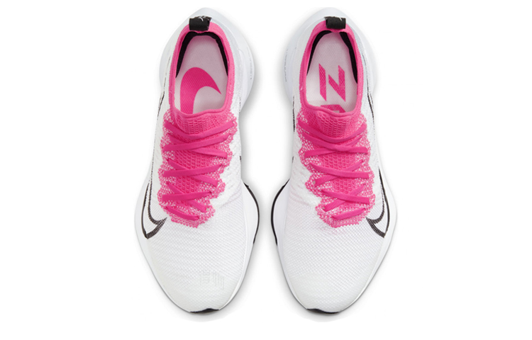 Женские кроссовки Nike Air Zoom Tempo Next% fk (бело-розовые) — фото 4