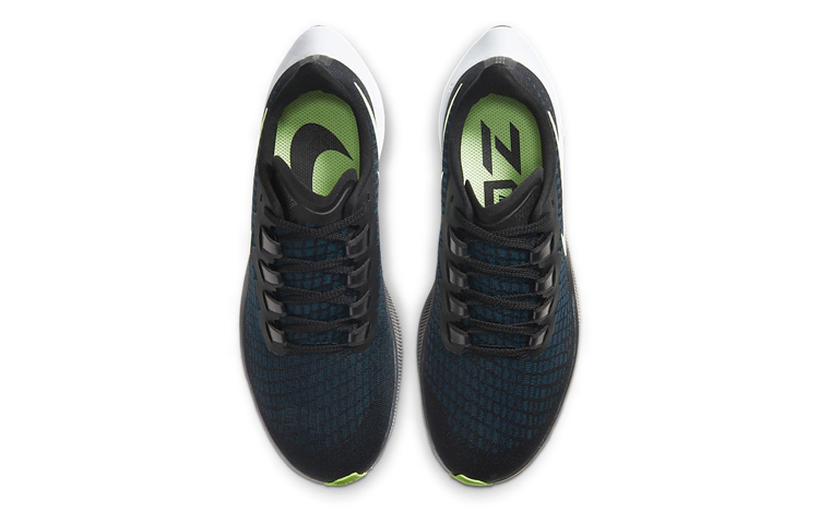 Женские кроссовки Nike Pegasus 37 Zoom (черно-зеленые) — Чёрныйзелёный — фото 5