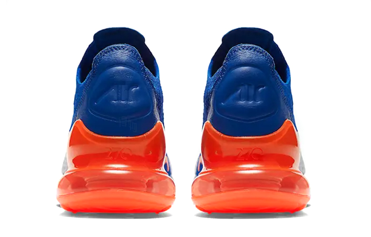 Мужские кроссовки Nike Air Max 270 (бело-сине-оранжевые) — фото 5
