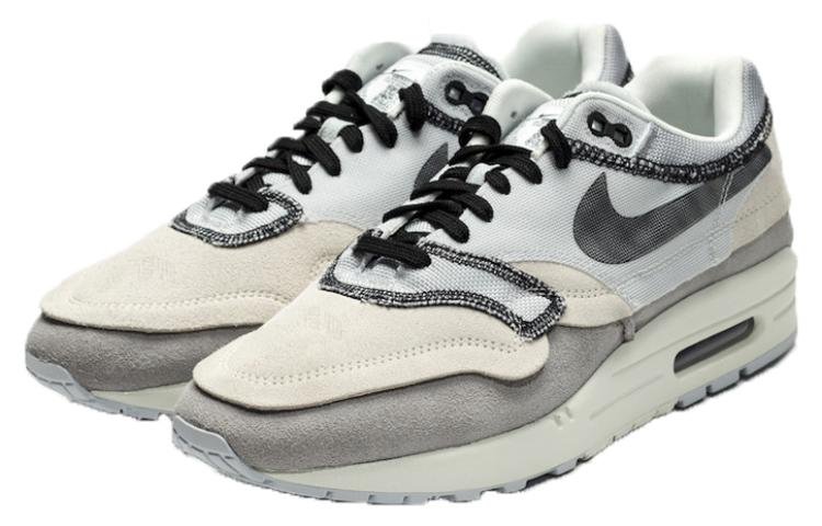Мужские кроссовки Nike Air Max 1 (серо-черные) — Серый — фото 3