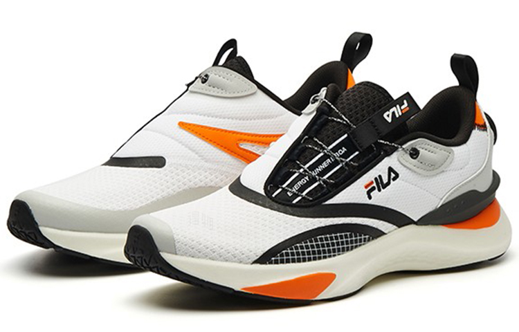 Мужские кроссовки Fila Athletics (бело-черно-оранжевые) — фото 4