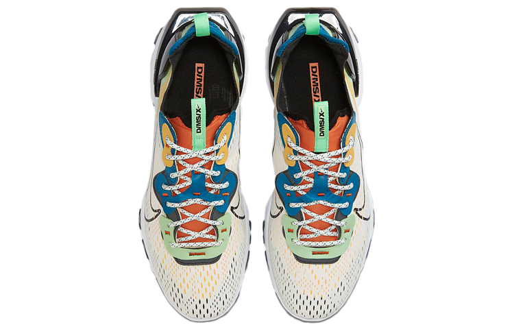 Мужские кроссовки Nike React Vision (оранжево-зелено-синие) — Оранжевыйзелёныйсиний — фото 4