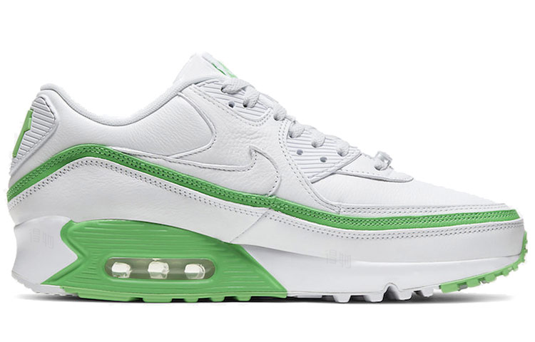 Кеды UNDEFEATED x Nike Air Max 90 (бело-зеленые) — Белыйзелёный — фото 2