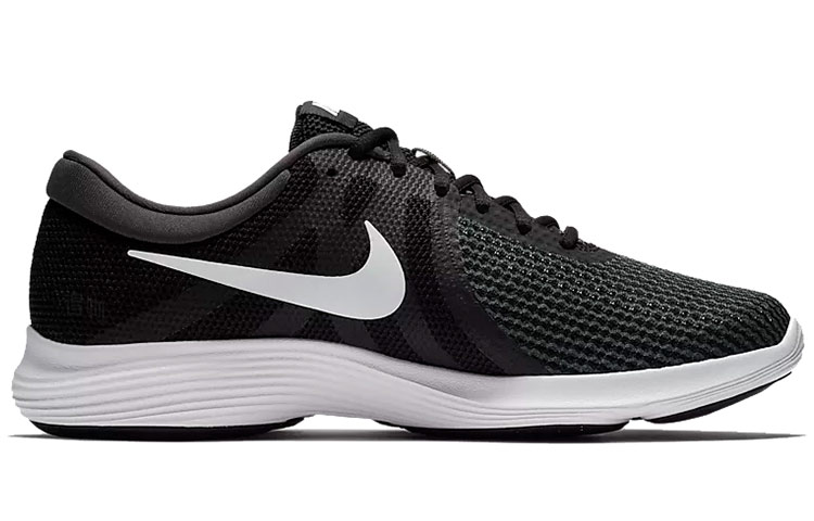 Мужские кроссовки Nike REVOLUTION 4 (черно-белые) — 黑/煤黑/白色 — фото 2