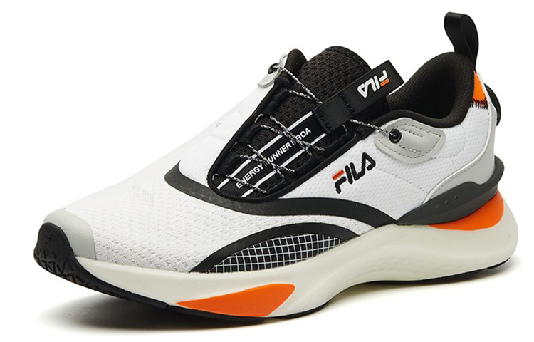 Мужские кроссовки Fila Athletics (бело-черно-оранжевые) — фото 2