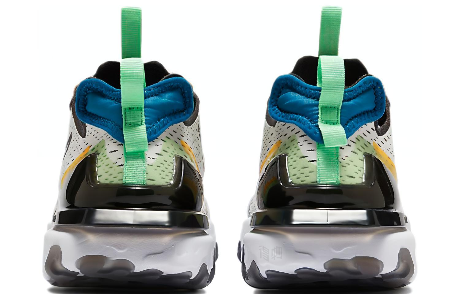 Мужские кроссовки Nike React Vision (оранжево-зелено-синие) — Оранжевыйзелёныйсиний — фото 5