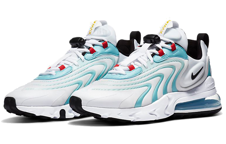 Мужские кроссовки Nike Air Max 270 React ENG (бело-синие) — фото 3