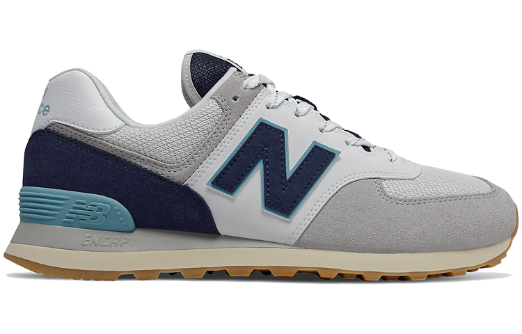Кроссовки New Balance 574 (серые) — 雨云色/颜料色/巴厘岛蓝色 — фото 2