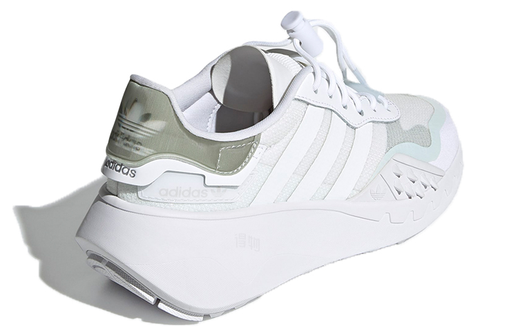 Женские кроссовки adidas originals Choigo (бело-серые) — Белый / серый / зелёный — фото 4