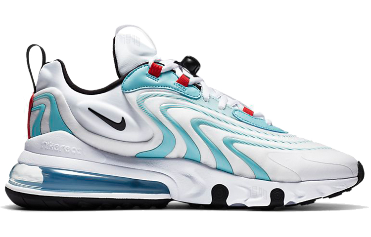 Мужские кроссовки Nike Air Max 270 React ENG (бело-синие) — фото 2