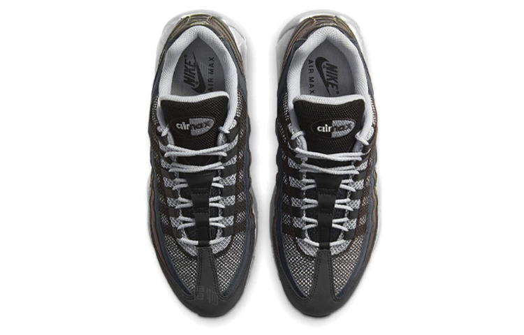 Мужские кроссовки Nike Air Max 95 (черно-серебристые) — Чёрныйсеребристый — фото 4