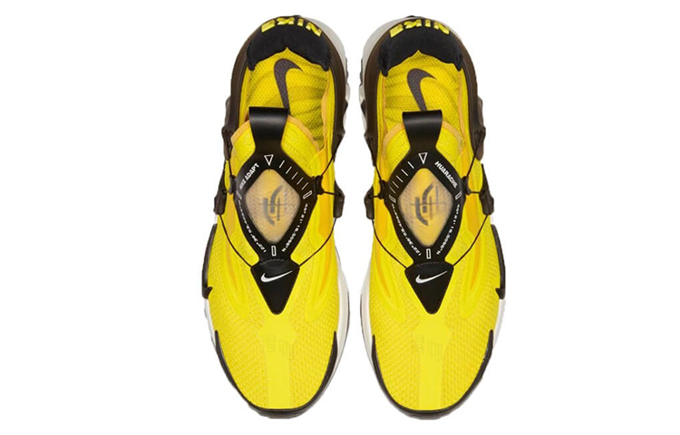 Мужские кроссовки Nike Adapt Huarache (желтый) — Чёрный / жёлтый — фото 3
