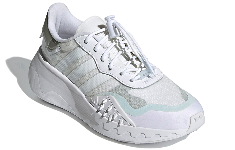 Женские кроссовки adidas originals Choigo (бело-серые) — Белый / серый / зелёный — фото 3