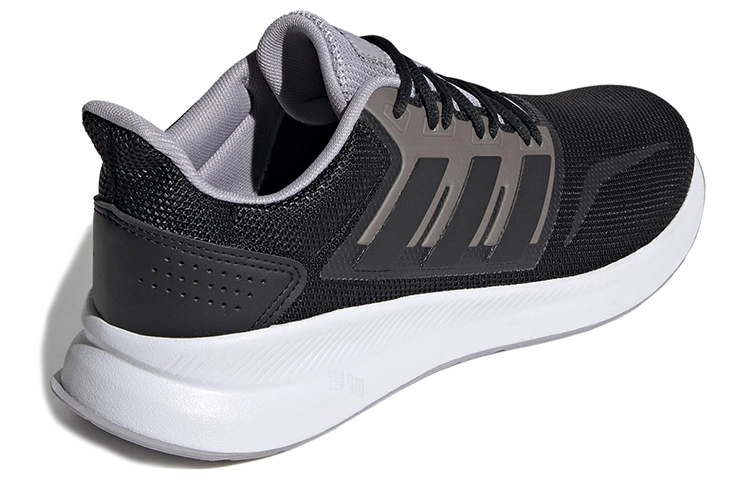 Мужские кроссовки adidas Runfalcon 1.0 (черно-серо-белые) — Чёрный / серый / белый — фото 4