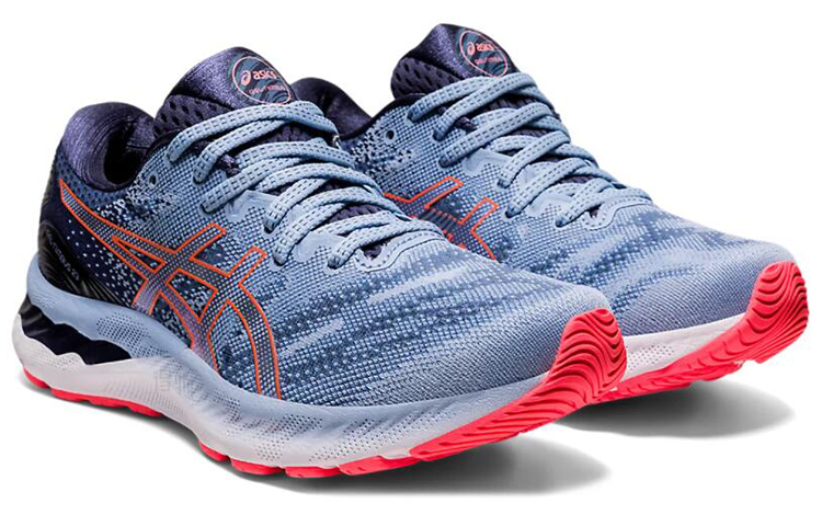Женские кроссовки ASICS GEL-Nimbus 23 (серо-голубые) — 雾霾蓝 — фото 3