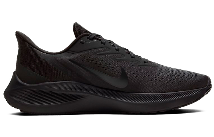Мужские кроссовки Nike Zoom Winflo 7 (черные) — Чёрный — фото 2