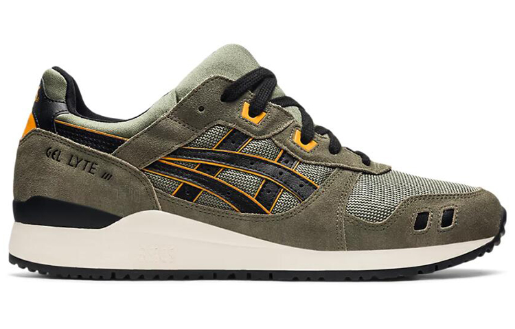 Мужские кроссовки ASICS Gel-Lyte 3 OG Lichen Green (оливково-зеленые с черным) — 橄榄绿/黑 — фото 2