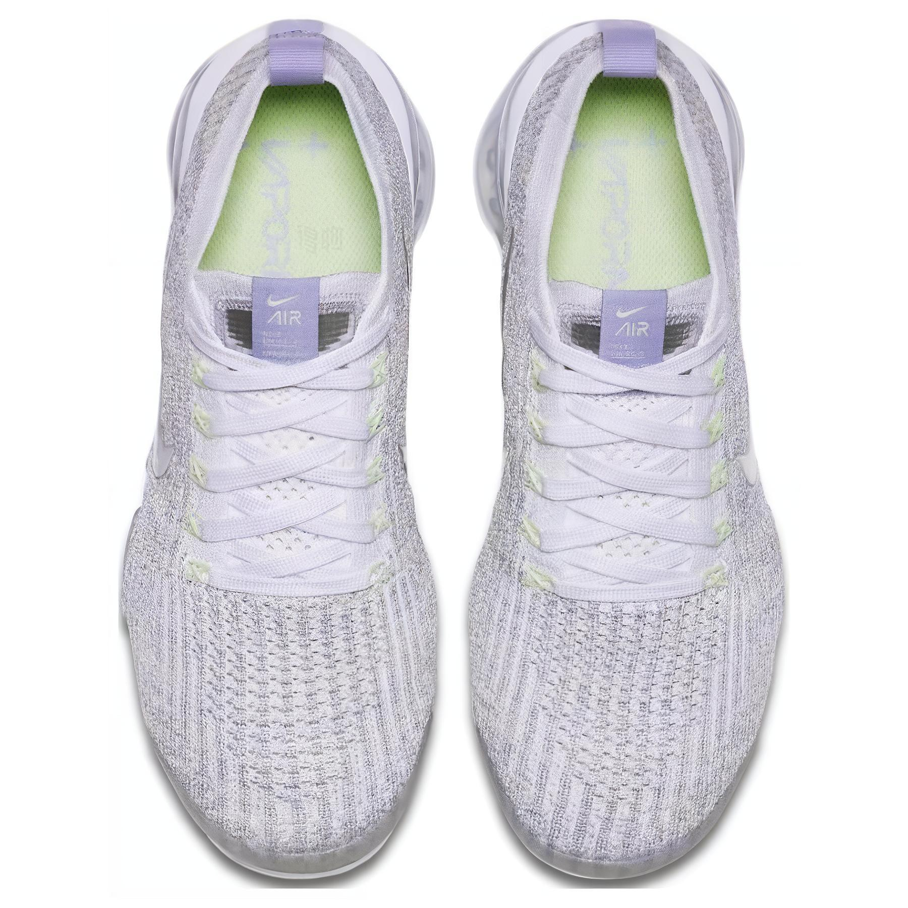 Женские кроссовки Nike VaporMax Flyknit 3.0 (бело-фиолетовые) — фото 4
