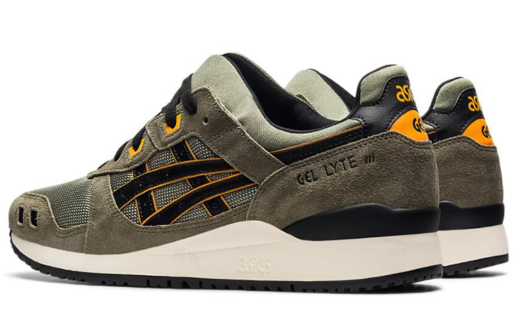 Мужские кроссовки ASICS Gel-Lyte 3 OG Lichen Green (оливково-зеленые с черным) — 橄榄绿/黑 — фото 4