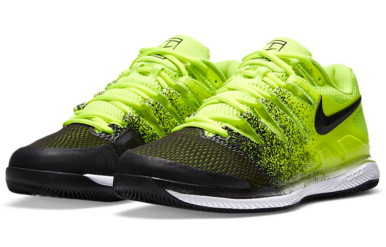 Мужские кроссовки Nike Vapor X AirZoom (черно-бело-зеленые) — фото 3