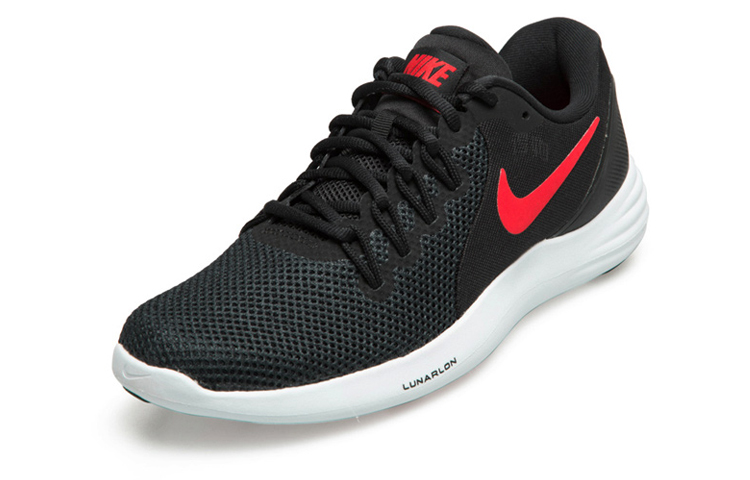 Мужские кроссовки Nike Lunar Apparent (черный / красный) — Чёрный / красный — фото 3