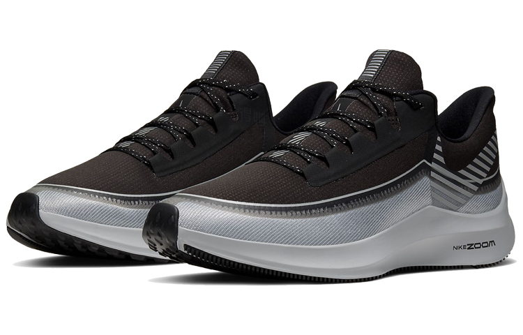 Мужские кроссовки Nike Zoom Winflo 6 Shield (черно-серые) — фото 3