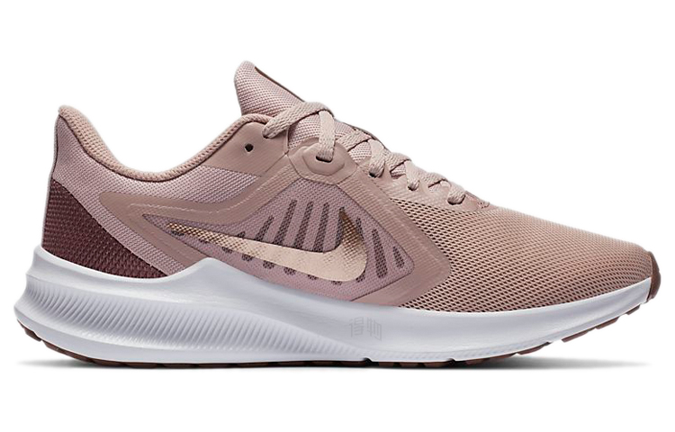 Женские кроссовки Nike Downshifter 10 (розово-белые) — фото 2