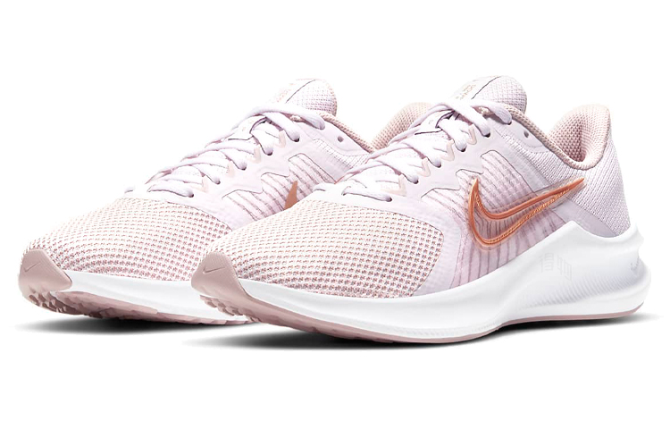 Женские кроссовки Nike Downshifter 11 (розово-золотые) — фото 3