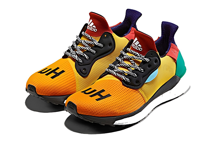 Мужские кроссовки adidas Solar Hu Glide Multi-Color (желто-красно-зеленые) — фото 3
