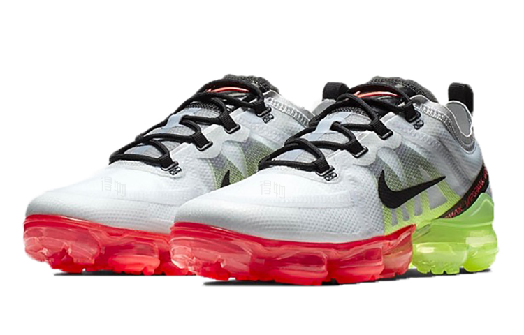 Мужские кроссовки Nike VaporMax 2019 (красно-желтые с серым) — Красный / жёлтый / серый — фото 3