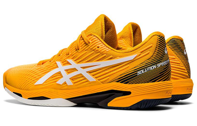Мужские кроссовки ASICS Solution Speed FF 2 (желто-белые) — фото 4