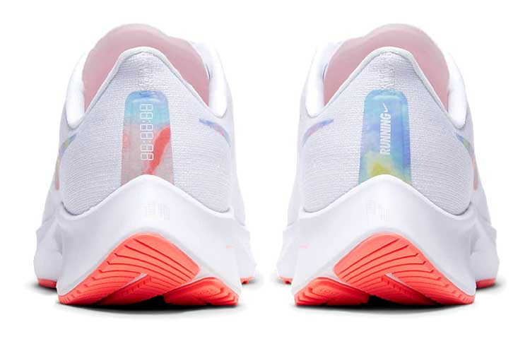 Женские кроссовки Nike Pegasus 37 (бело-оранжевые) — фото 5