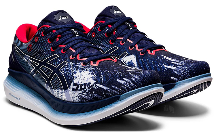 Мужские кроссовки ASICS Glideride 2 (сине-белые) — 藏蓝/白 — фото 3