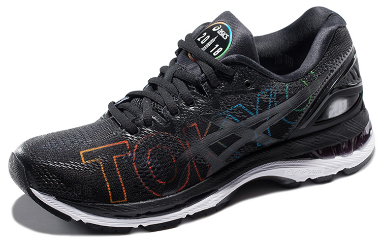 Женские кроссовки ASICS GEL-Nimbus 20 TOKYO (черно-белые) — Чёрный / белый — фото 2