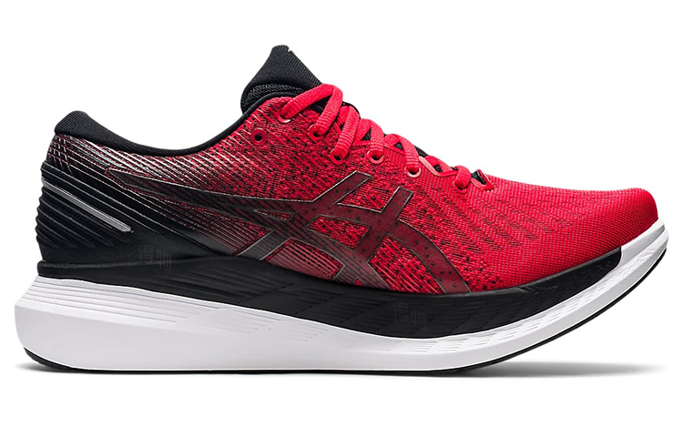 Мужские кроссовки ASICS Glideride 2 (черно-красные) — фото 2